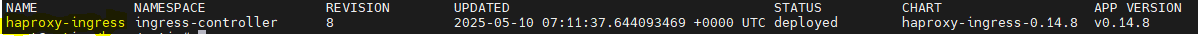 فعال سازی Stats در HAProxy Ingress  نصب شده