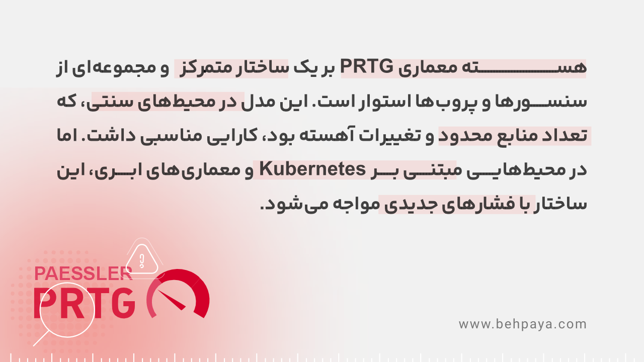 مشکلات معماری prtg