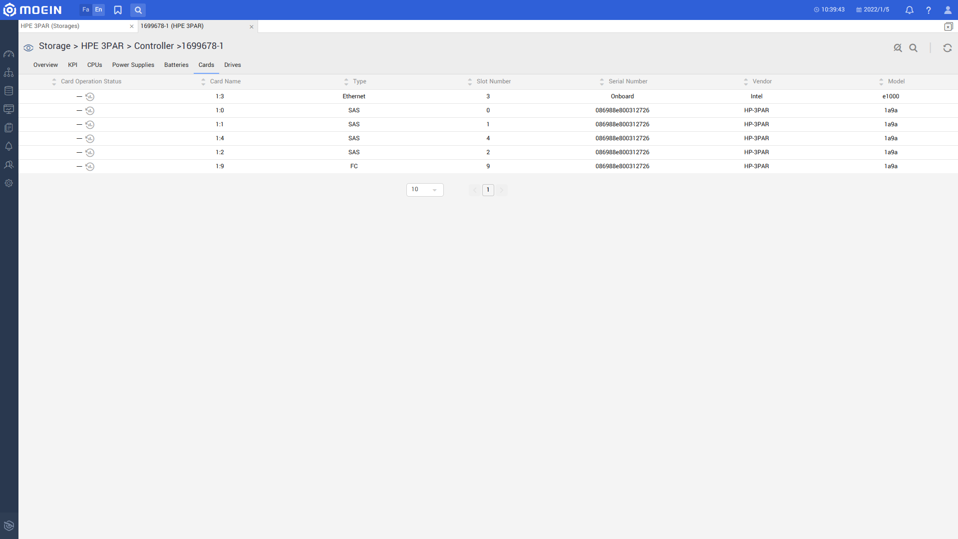 Hp E3 Par.controllers.view.card monitoring 