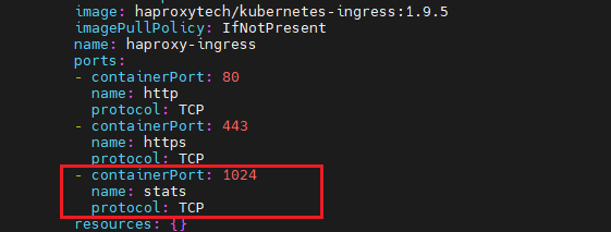 فعال سازی Stats در HAProxy Ingress  نصب شده