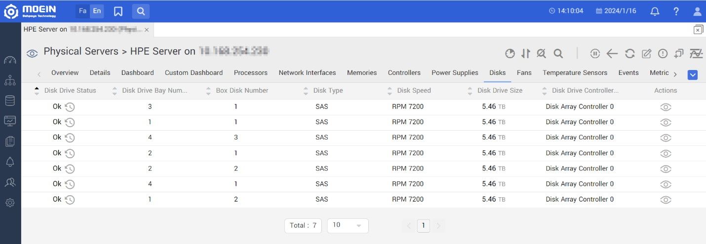 مانیتورینگ ماژول های حافظه سرور HPE