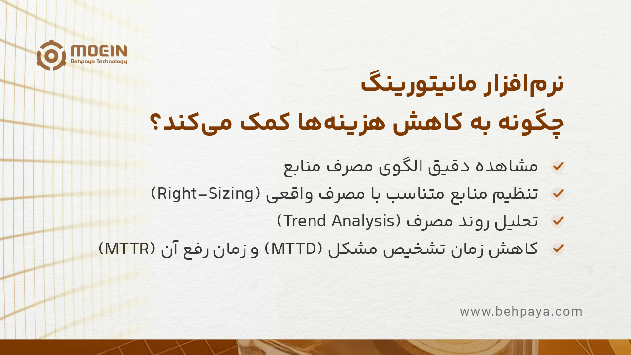 کاهش هزینه it با مانیتورینگ