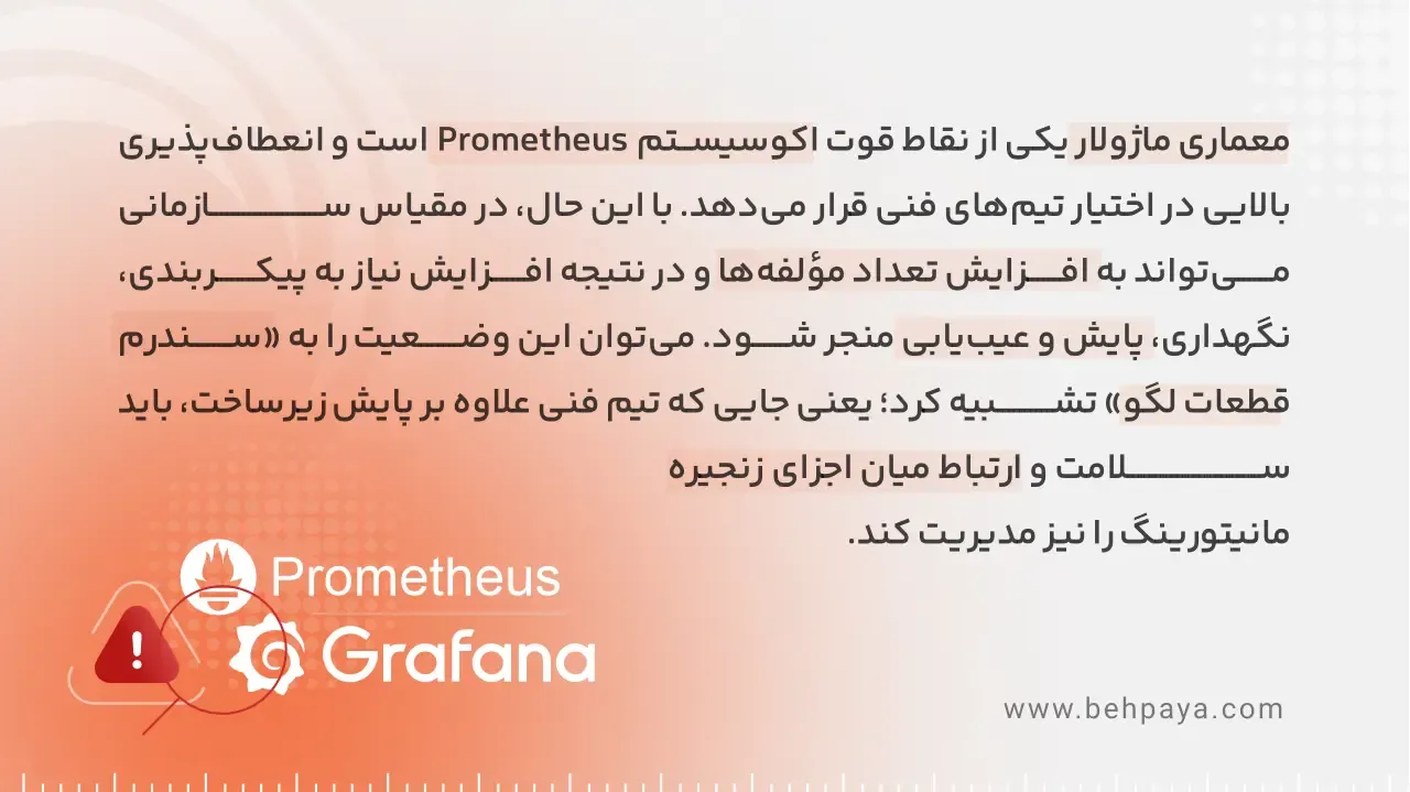 معماری ماژولار Prometheus و Grafana